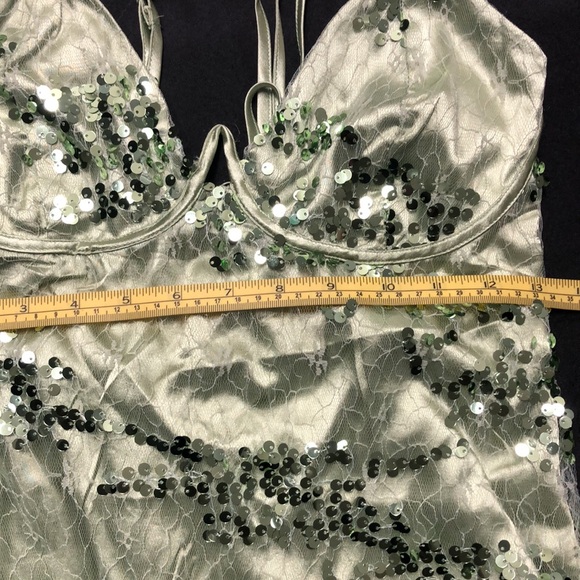 Lulu's Light Green Sequin Dress - Picture 12 of 13